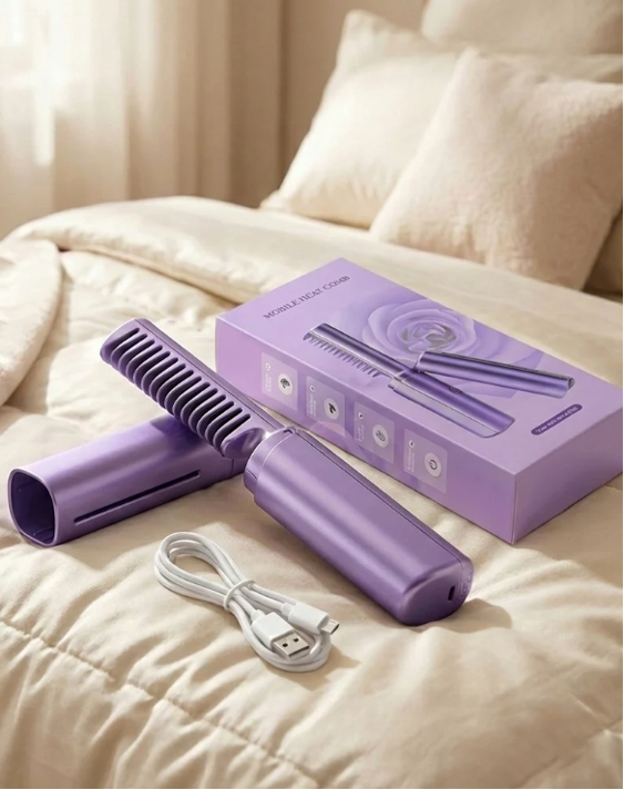 Meneflix Portable Mini Hair Straightener & Hot Comb